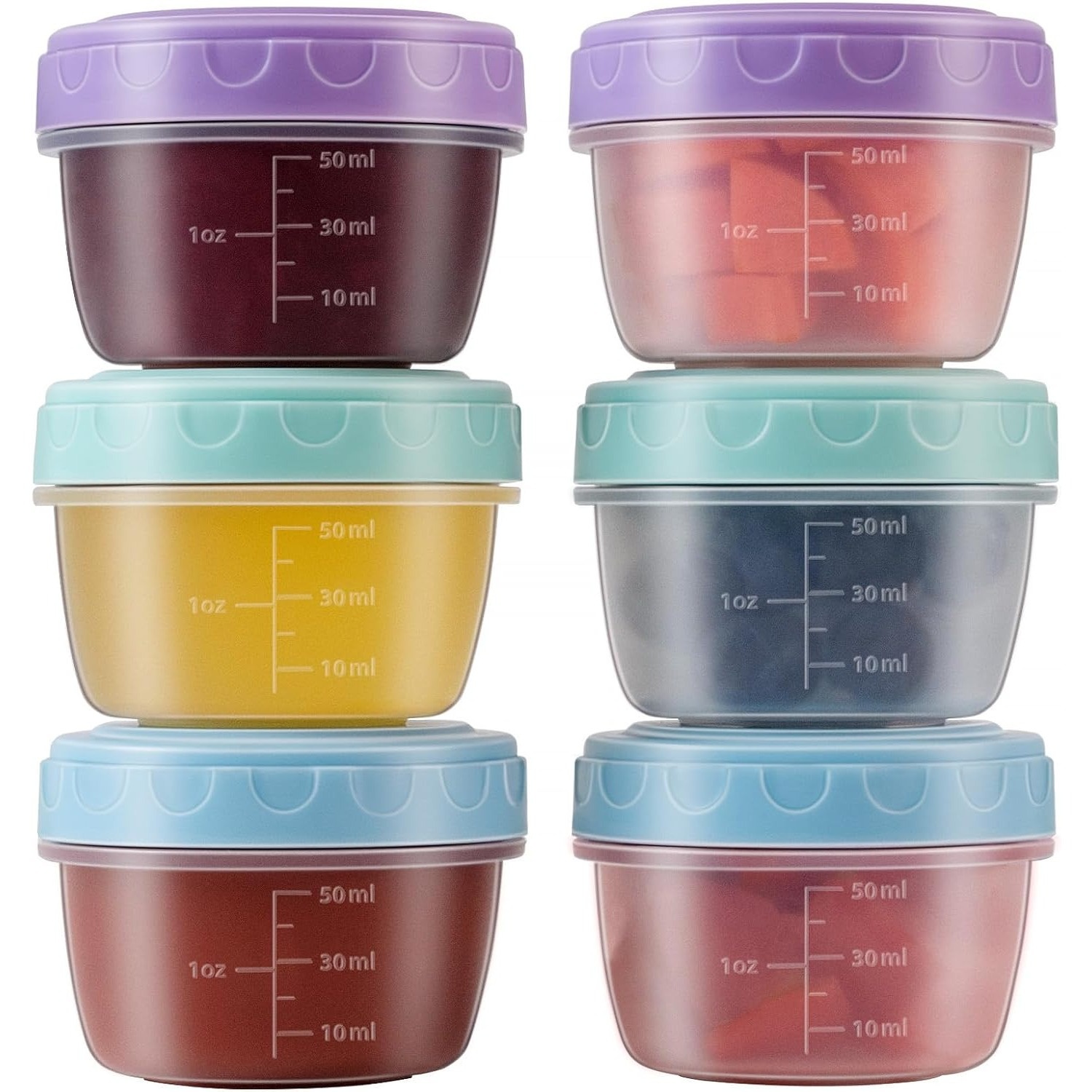 Salad Container Jar - 1-6 Pack 2.7 OZ Salad Dressing