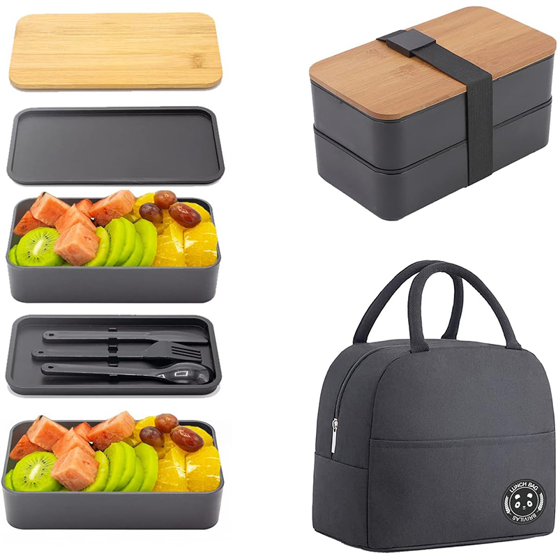 Meal Prep Japanese - Japanese Bento Box with Bamboo Lid