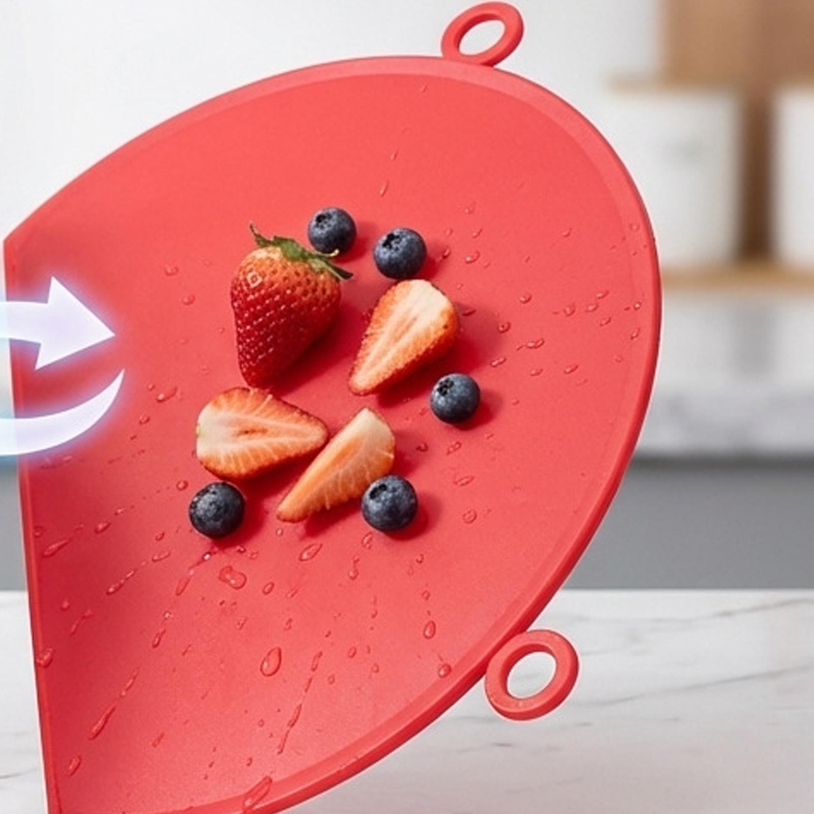 Food Prep Mat - Silicone Cutting Board With Drain Silicone