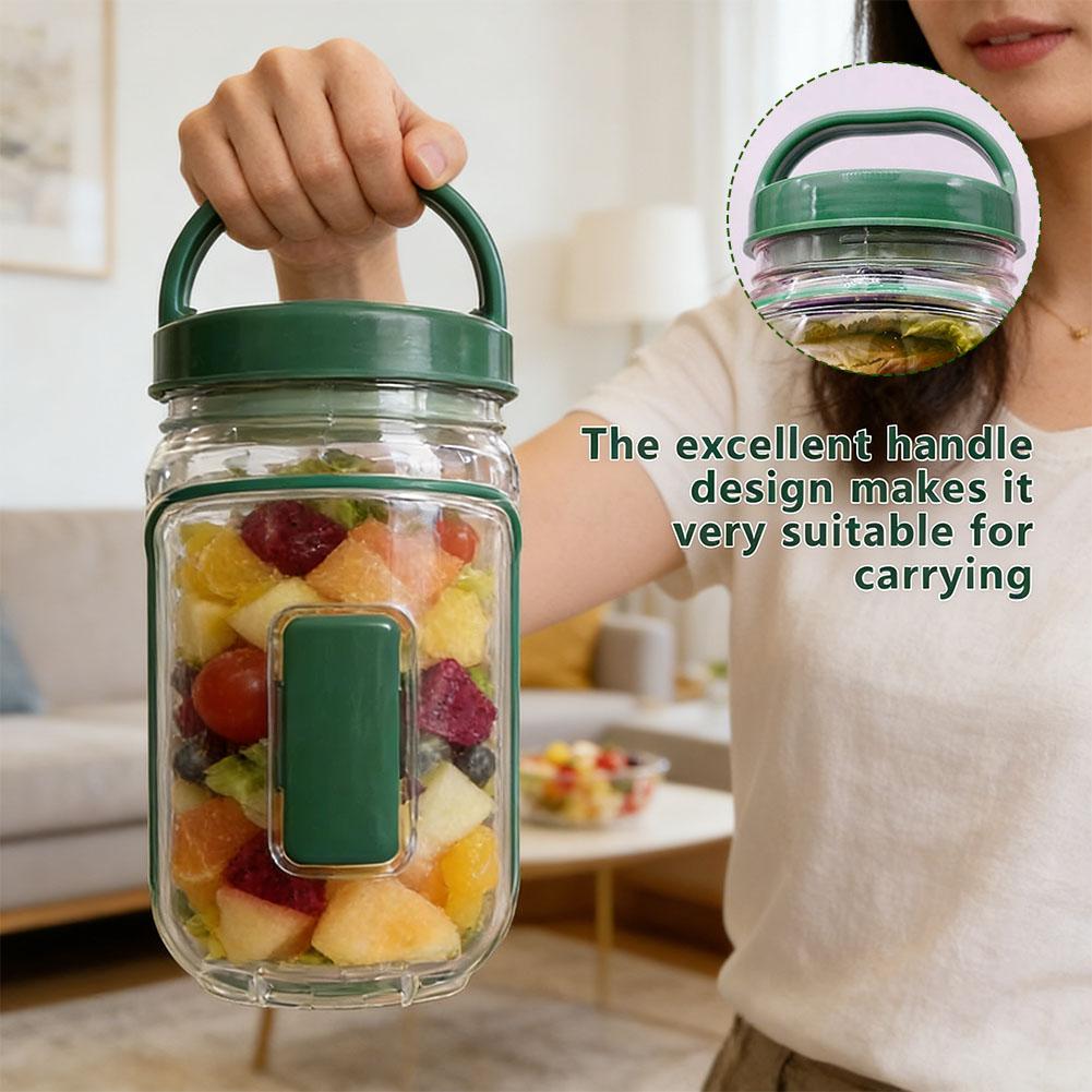 Portable Salad Container Jar w - Salad Container Jar review and price