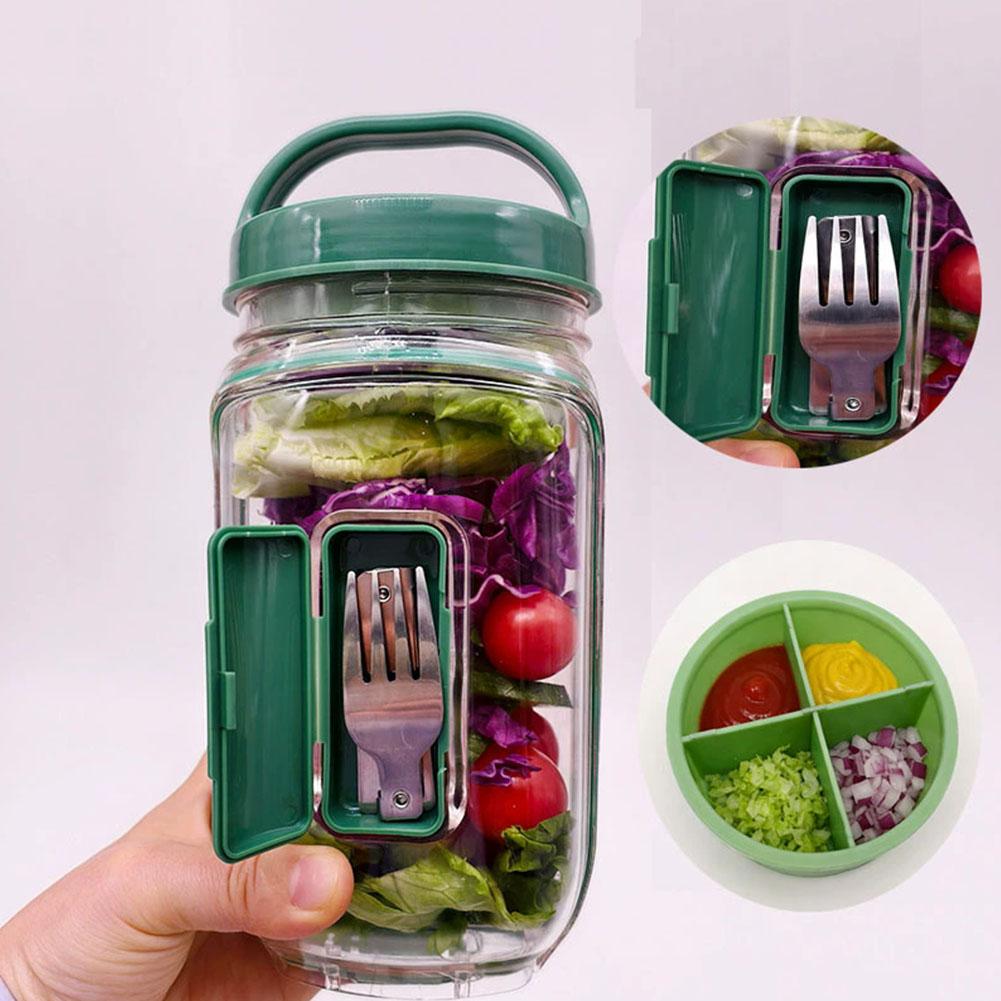 Portable Salad Container Jar w - Salad Container Jar review and price