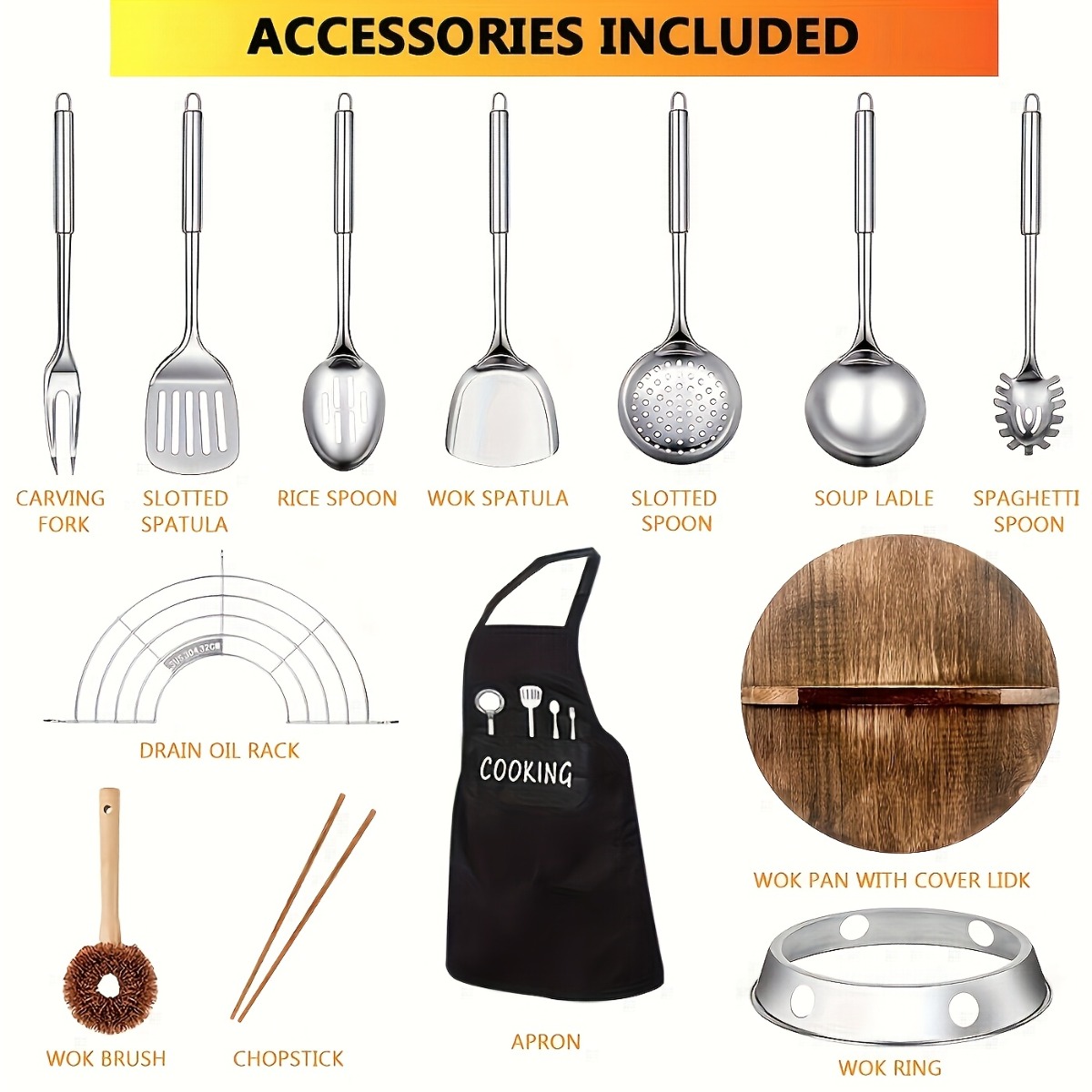 12.6 Inch Cast Iron Wok Set No - Meal Prep Seafood review and price