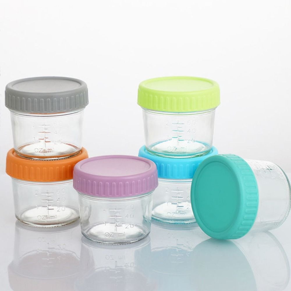 6pcs Glass Baby Food Jar Reusa - Salad Container Jar review and price