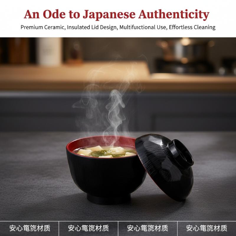 2 Tone Miso Soup Bowl with Lid - Meal Prep Japanese review and price