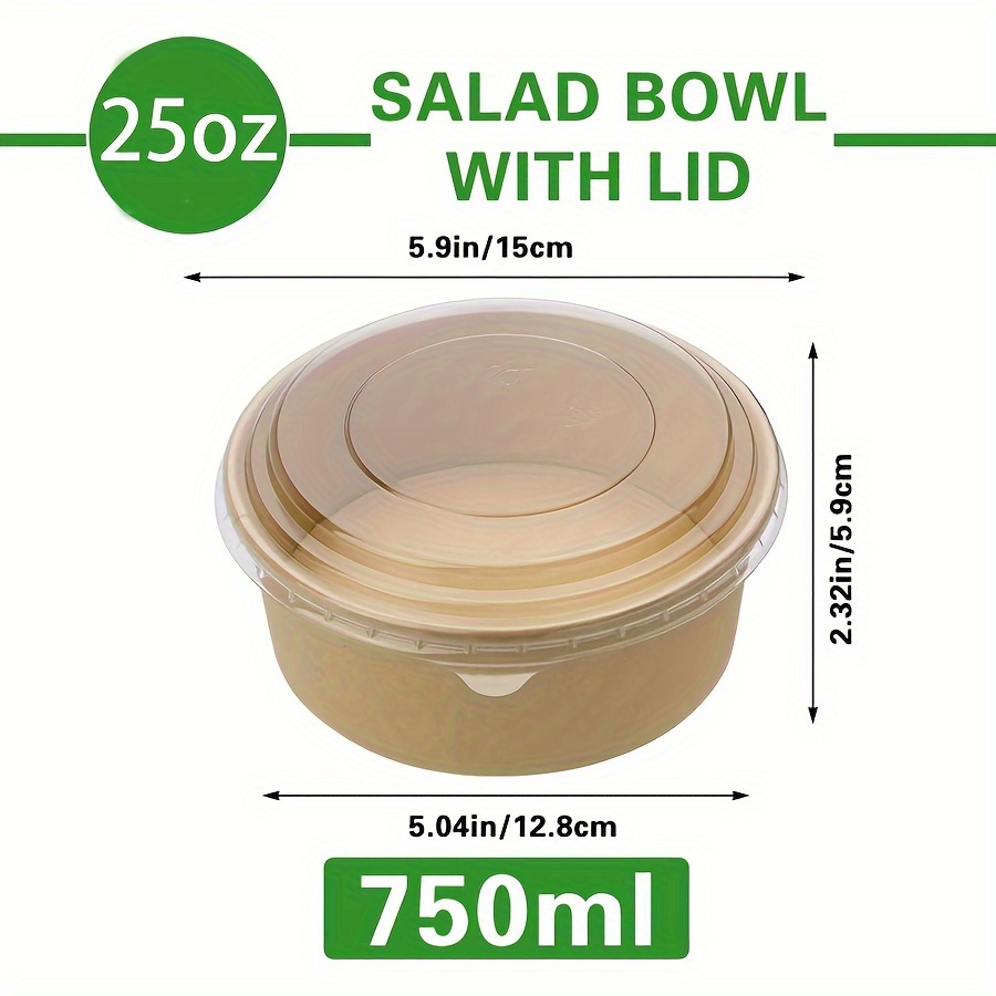 25Oz/750Ml 25/50 Pack Paper Bo - Salad Container Jar review and price